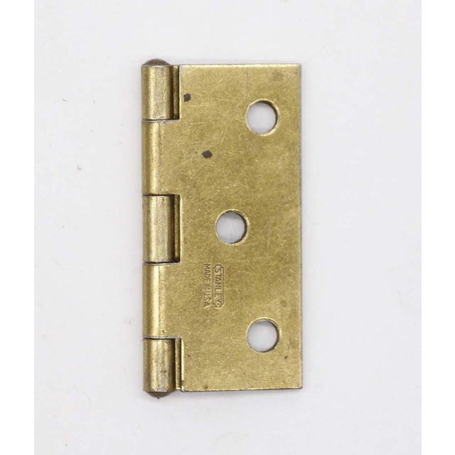 Set of 4 Mid 20th Century Brass Plated Steel Stanley Hinges