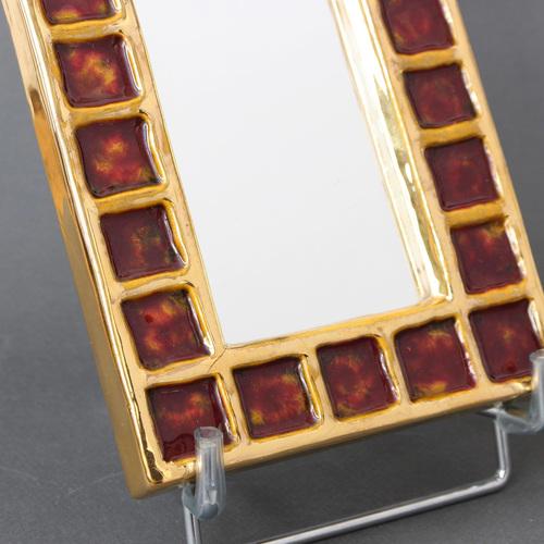 Vintage French Ceramic Mirror by François Lembo, 1970s For Sale - Image 12 of 18