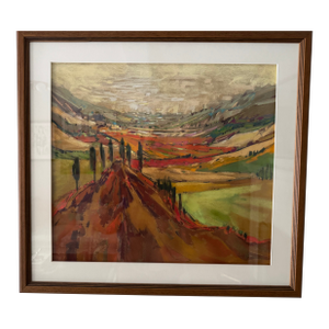Jennifer Gardner, Psa – Tuscan Landscape Pastel (17.5" X 19.5")