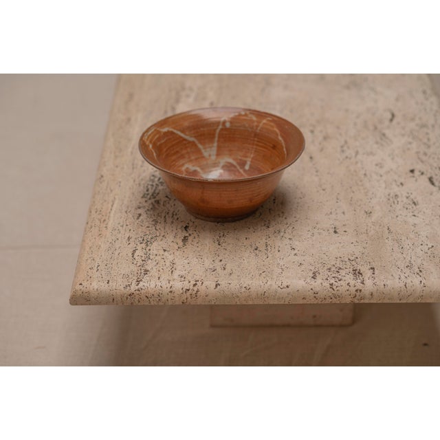 1970s Architectural Rectangular Travertine Coffee Table, 1970s For Sale - Image 5 of 14