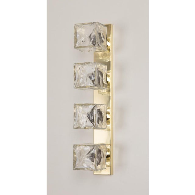 Large Murano Glass Wall Light Cube attributed to Kalmar, Austria, 1970s, Set of 2 For Sale - Image 10 of 18