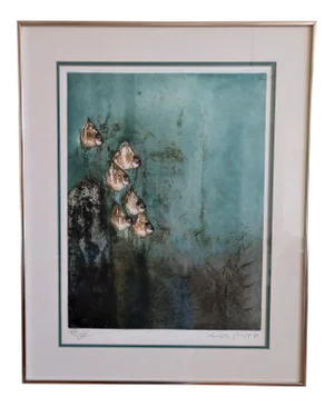 Green Fish by Kaiko Moti Limited Edition Lithograph