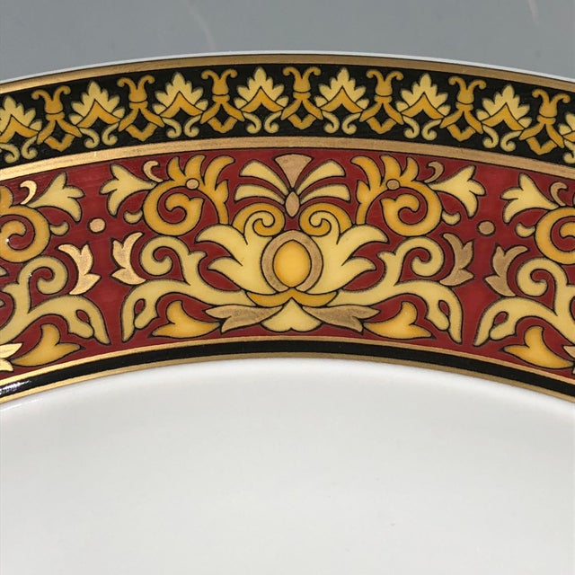 Ceramic Medusa Red Breakfast Plates by Versace for Rosenthal, 1990s, Set of 4 For Sale - Image 7 of 10