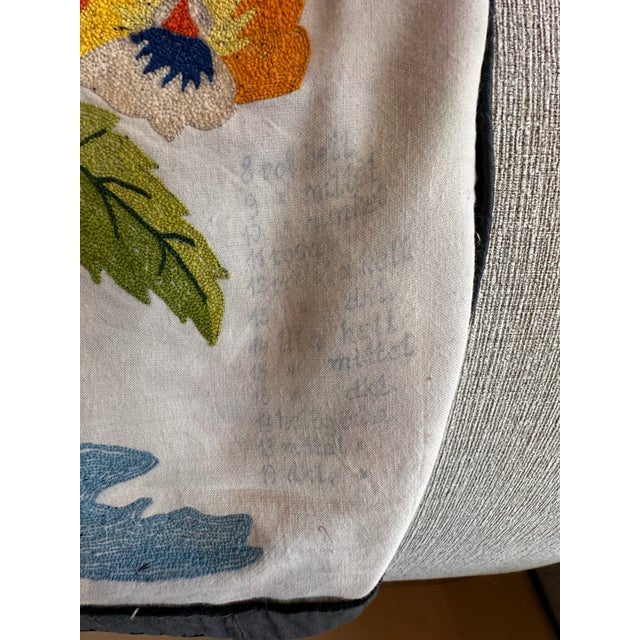Antique Floral Pillow Cover For Sale - Image 11 of 12