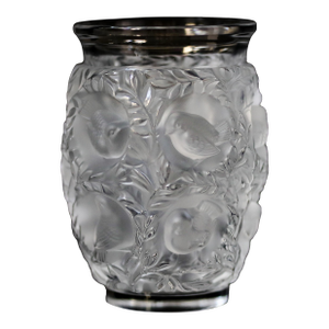 1980s Signed Lalique France Bagatelle Crystal Vase