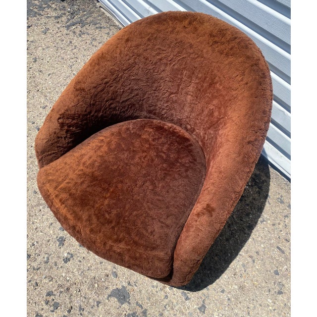 Late 20th Century Rocking/ Swivel Club Chair in the Style of Adrian Pearsall and Milo Baughman For Sale - Image 4 of 7