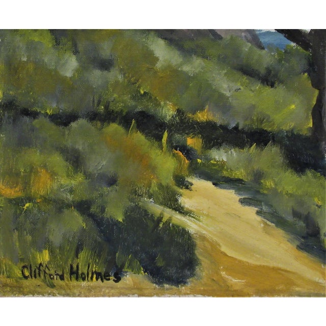 Clifford Holmes, Coastal Scene with Cypress, Circa 1950 For Sale - Image 4 of 6