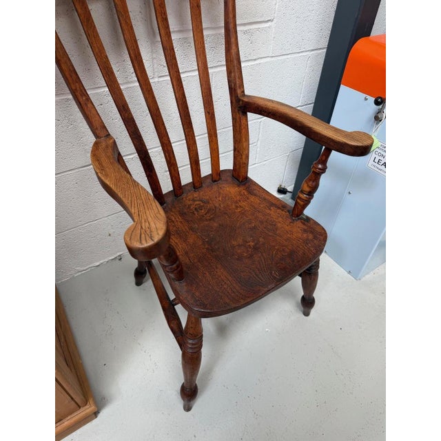 Windsor Chair in Elm For Sale - Image 6 of 11