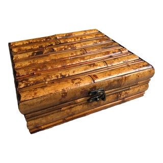 Bamboo Storage Box, Mid-Century For Sale