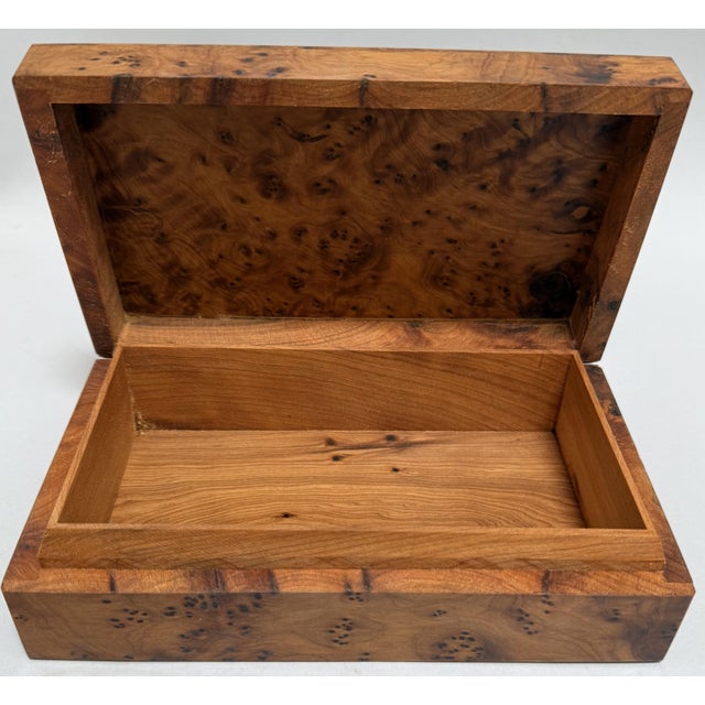 Early 20th Century Vintage Moroccan Amboyna Burl Wood Box For Sale - Image 10 of 10
