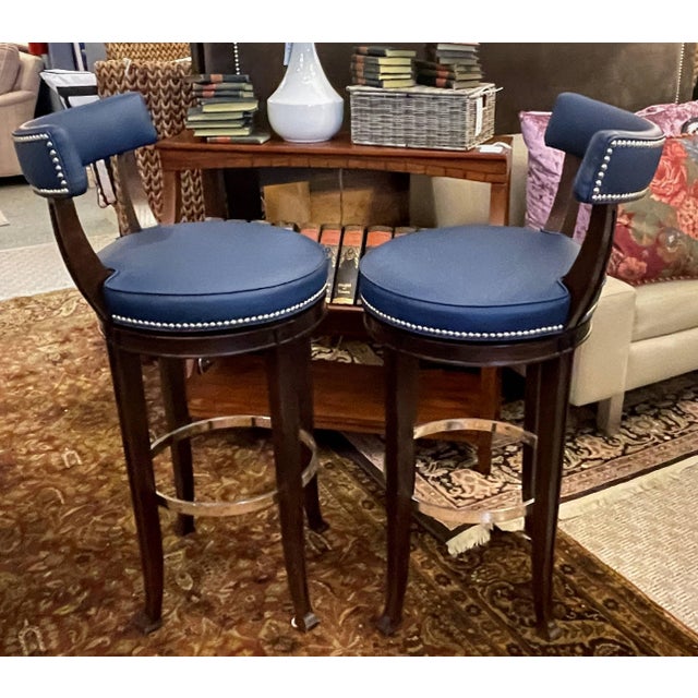 Hickory Chair Newbury Swivel Bar Stools a Pair Chairish