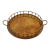 Hollywood Regency Faux Bamboo Brass Bar Serving Tray For Sale