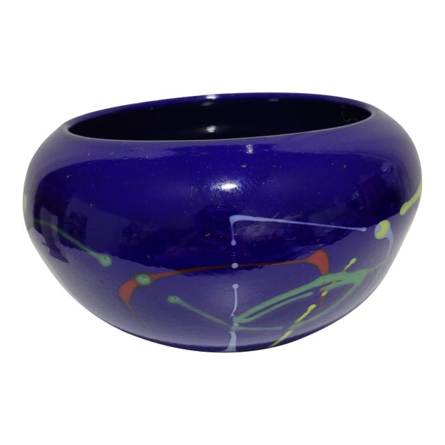 1980s Italian Modern Art Glass Bowl by v. Nason, Signed and Numbered For Sale