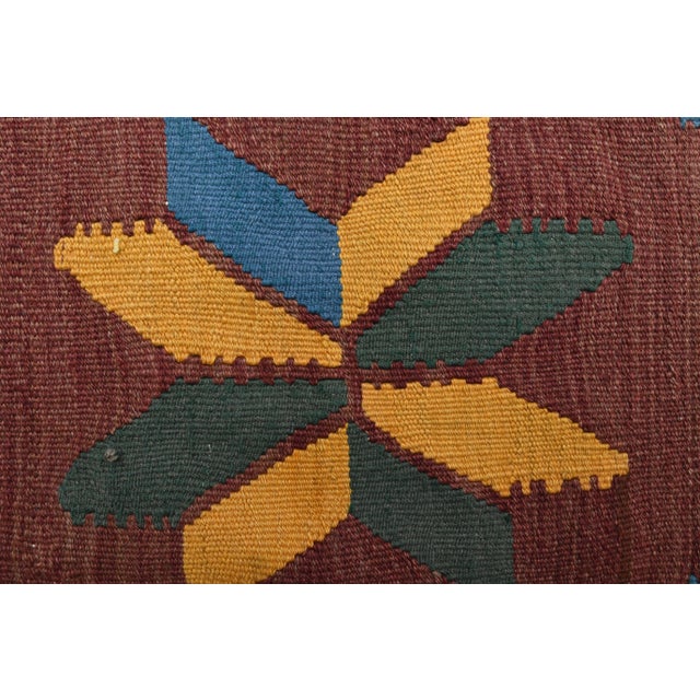 1970s Vintage Turkish Oushak Handmade Wool Cotton Brown Area Rug For Sale - Image 10 of 11