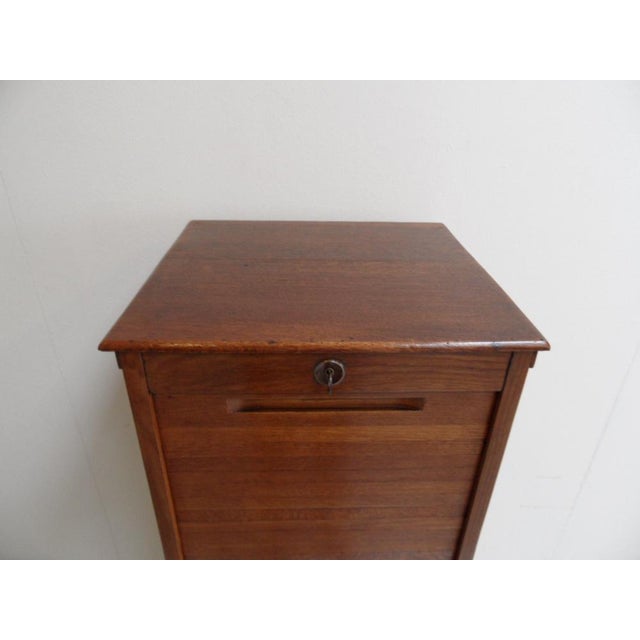 Vintage Filing Cabinet with Roller Shutter, 1950s For Sale - Image 6 of 14