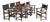 Seven 1700s Walnut & Leather Chairs. - Dupont Family Estate For Sale