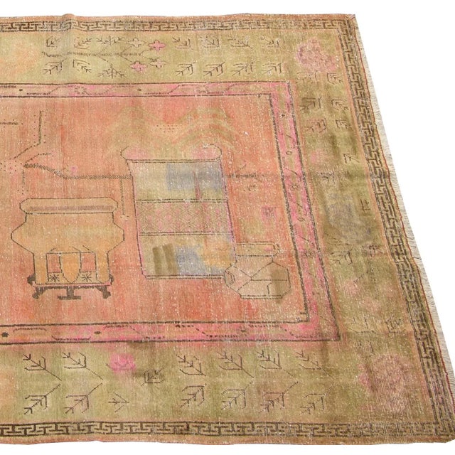 Ca.1900 Authentic Uzbek Samarkand Woolen Rug 8'10'' X 5'8'', tribal and traditional, antique and vintage, very good...