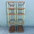 Palm Beach Chic Rattan Cane and Gold Etageres - A Pair For Sale - Image 9 of 10