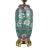 Ceramic Vintage Asian Turquoise Floral Chinoiserie Hand Painted Ceramic Table Lamp For Sale - Image 7 of 9