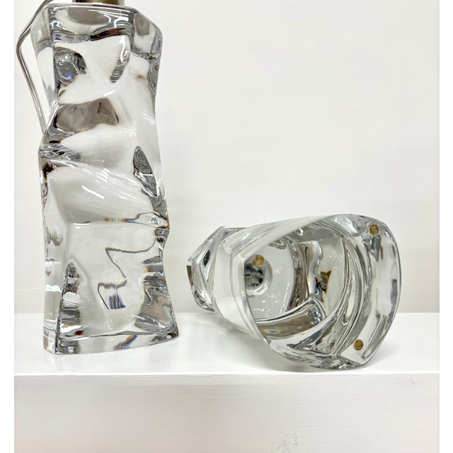 Modernist Glass Table Lamps by Olle Alberius for Orrefors, 1960s, Set of 2 For Sale - Image 10 of 14