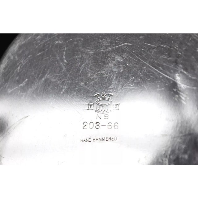 Vintage T&t Hand Hammered Silver Plated Art Deco Small Watering Can Pitcher For Sale - Image 10 of 12