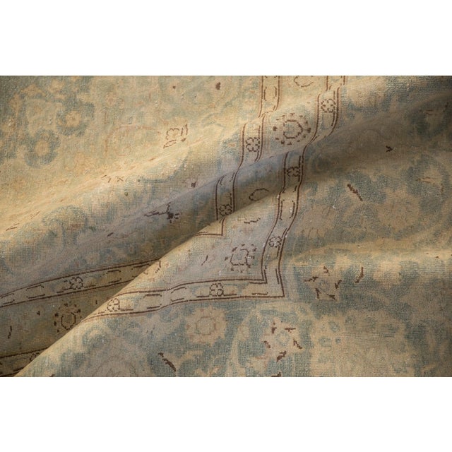 Traditional Vintage Distressed Kashan Carpet - 9'7" x 13'8" For Sale - Image 3 of 9