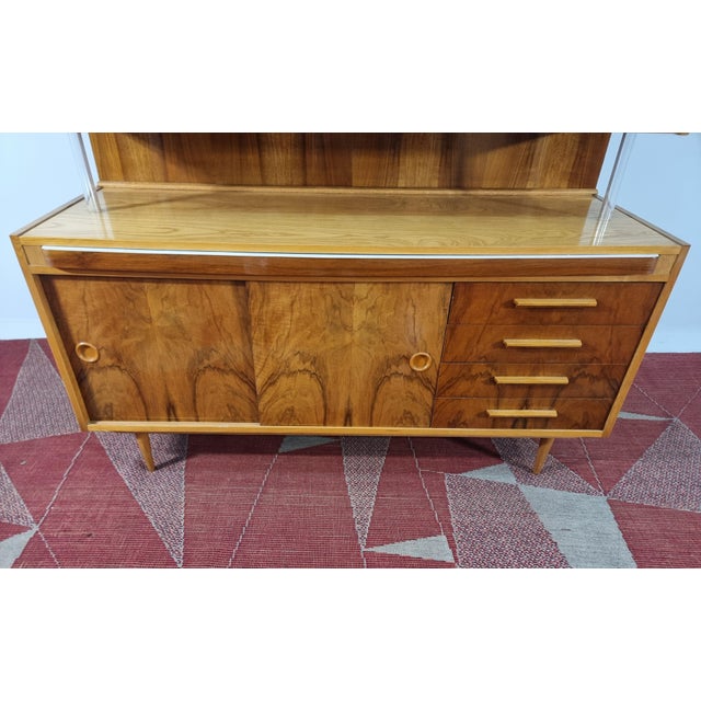 Brown Vintage Sideboard Desk, 1970s For Sale - Image 8 of 18