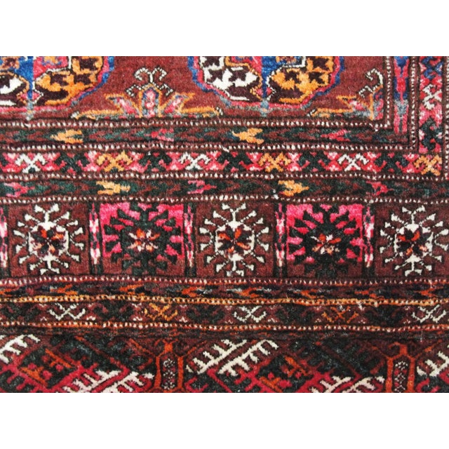 Textile Antique Ersari Turkoman Tribal Rug For Sale - Image 7 of 9