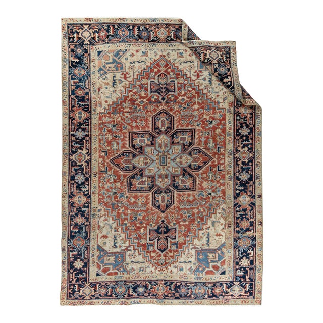 Vintage Heriz Rug 6'5 X 9'" For Sale