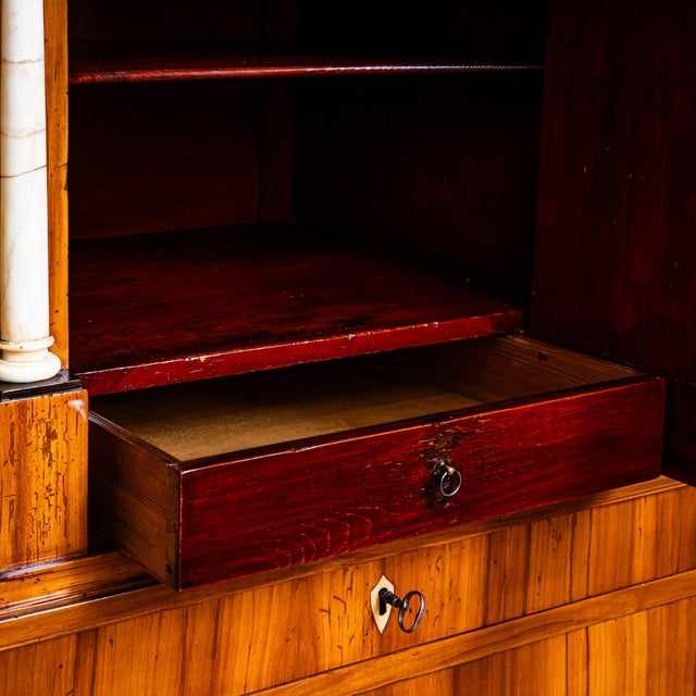 Biedermeier Secretary Desk with Upper Cabinet, Central Germany, 1820 For Sale - Image 5 of 12