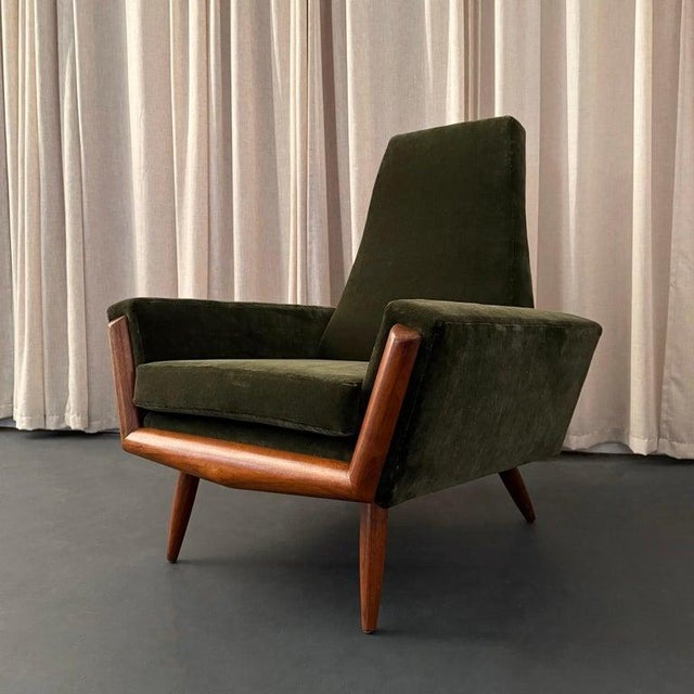 Craft Associates 1960s Adrian Pearsall Walnut Lounge Chair Model 2161-C for Craft Associates For Sale - Image 4 of 11