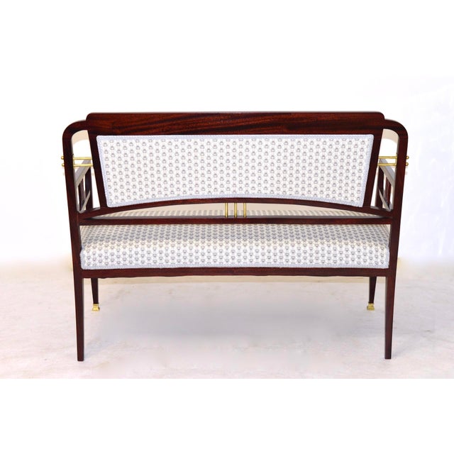 Vintage Art Nouveau Viennese Bench For Sale - Image 3 of 18