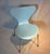 Blue Model 3107 Chair by Arne Jacobsen for Fritz Hansen, 1980s For Sale - Image 8 of 8