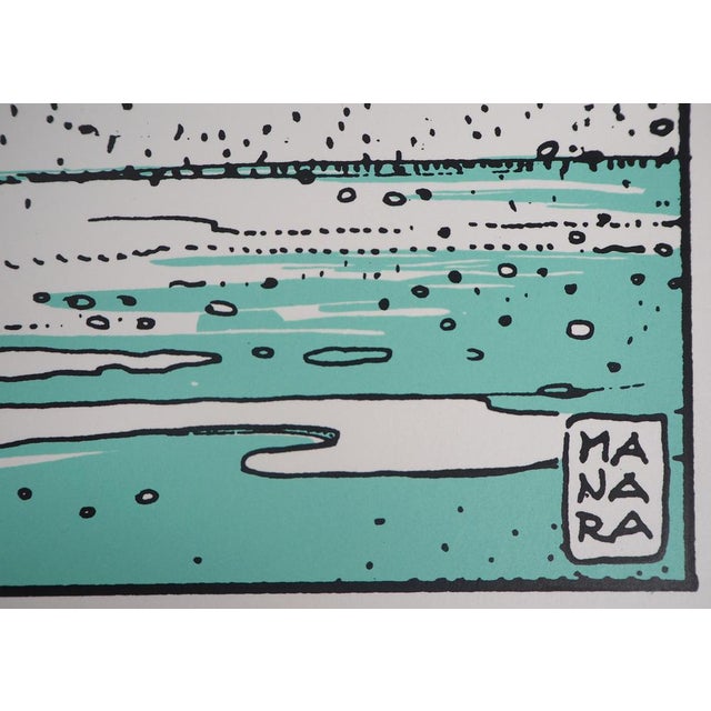 Milo Manara, Mermaid in the Waves, Silkscreen Print For Sale - Image 6 of 7