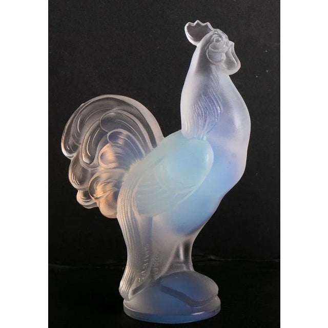 French Art Deco Opalescent Glass Cockerel from Sabino, 1930 For Sale - Image 3 of 10
