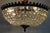Metal Antique French Brass and Crystal 4-Light Chandelier, 1940s For Sale - Image 7 of 10