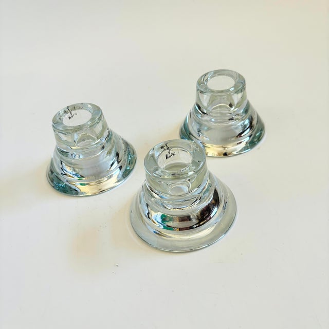 2000 - 2009 Vintage Ikea Reversible Glass Candle Holders by K&m Hagberg - Set of 3 For Sale - Image 5 of 9