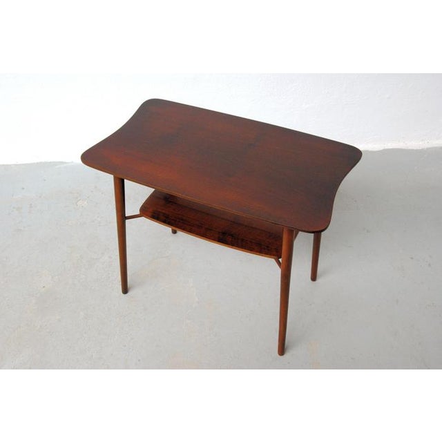 1940s Fully Restored and Refinished Small Danish Coffee Table in Tanned Oak, 1940s For Sale - Image 5 of 9