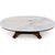 Mid-Century Italian Coffee Table with Oval Marble Top A refined Mid-Century Italian coffee table featuring an oval white...