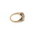 Metal Vintage Old Mine Cut Diamond & 18k Yellow Gold Three-Stone Ring - Size 7.25 For Sale - Image 7 of 9