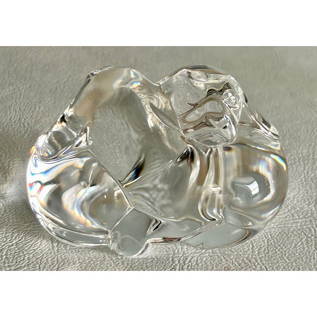 Vintage Steuben Signed Crystal Paperweight Puppy Love For Sale In Philadelphia - Image 6 of 14