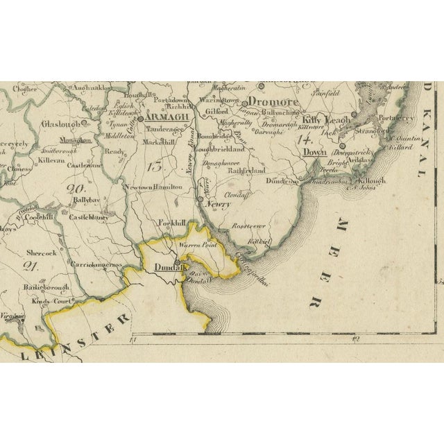 Early 19th Century Antique Map of Ulster, 1830 For Sale - Image 5 of 8