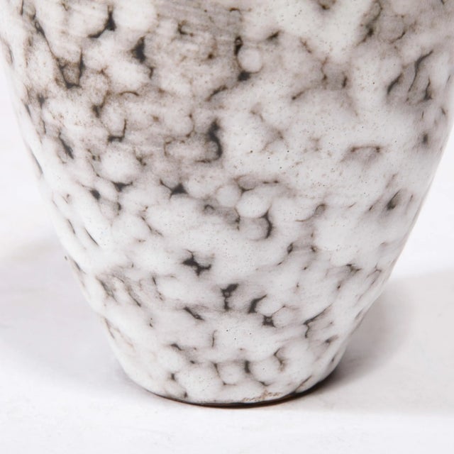 Ceramic Mid-Century Modernist White and Earth Toned Ceramic Vase For Sale - Image 7 of 10