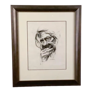 Charcoal Sketch by Henry Krell, Circa 1950