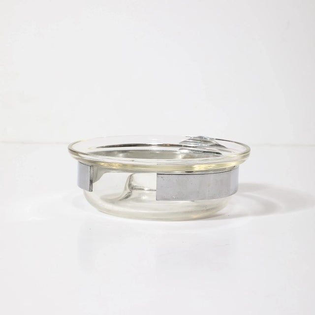 Transparent Mid-Century Hand-Blown Murano Glass Wall Mounted Soap Dish Signed Venini For Sale - Image 8 of 12