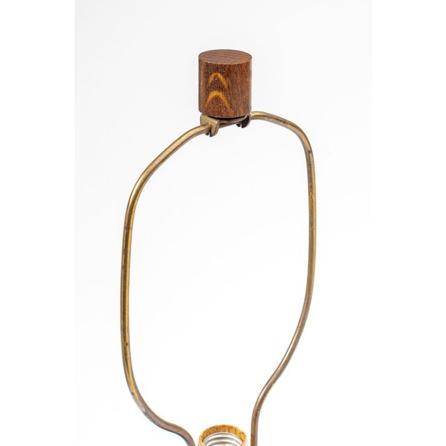 1960s Scandinavian Modern Architectural Solid Teak Table Lamp For Sale - Image 10 of 10