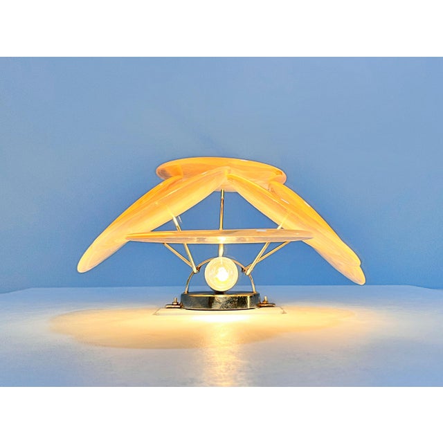 Glass Wall Sconces with Six Alabaster Gold Disks, 1990s, Set of 2 For Sale - Image 15 of 16