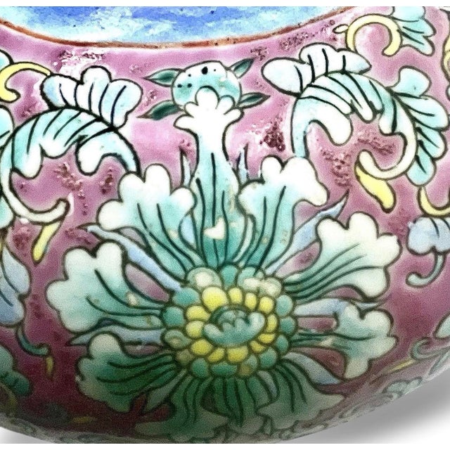 Antique Chinese Famille Rose Medallion Covered Box Double Bowl 11” For Sale - Image 10 of 15