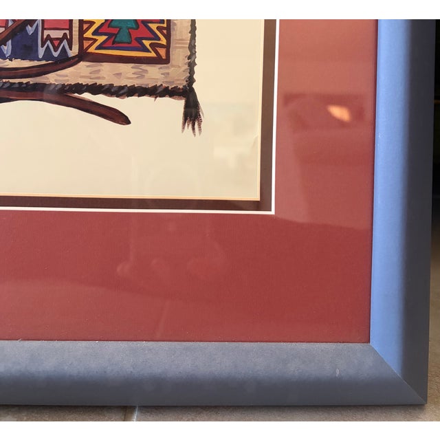 Paper Rare 1989 "Indian Rodeo" Poster Signed by Artist Buckeye Blake in 1994 For Sale - Image 7 of 10