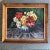 Wood Vintage Mid Century Modernist Still Life Painting With Flowers Signed Giacona For Sale - Image 7 of 7